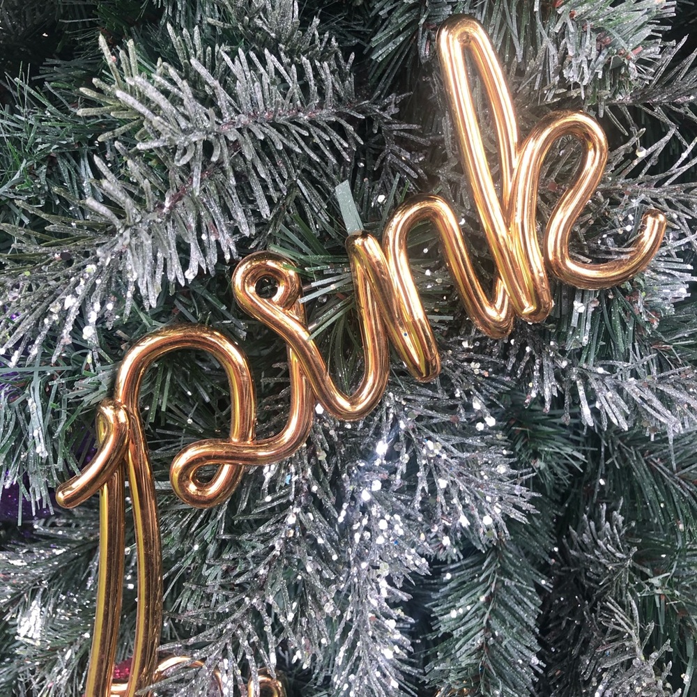 Victoria’s Secret PINK Christmas Ornament - Gold